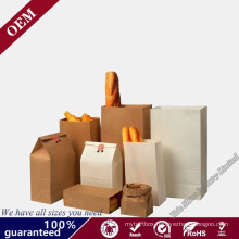 Custom Cheap Food Packaging Brown Kraft Paper Bread Bag, Wholesale Accept Custom Greaseproof Food Bread Paper Bag